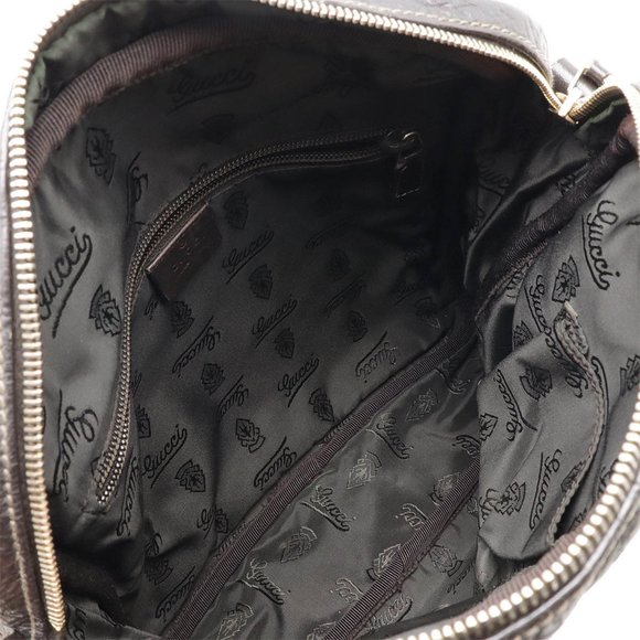 GUCCI Guccissima Shoulder Bag Leather Dark Brown - Picture 8 of 10